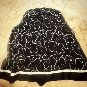 Bebe Black and White A-Line Skirt